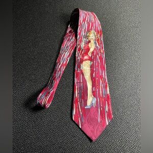 VTG 1993 Pinup Icon by Bernard of Hollywood red Marilyn Monroe necktie
